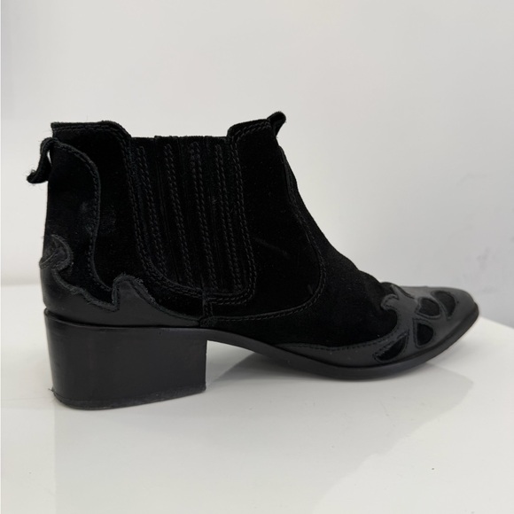 Zara Black Western Ankle Boots - Picture 6 of 8
